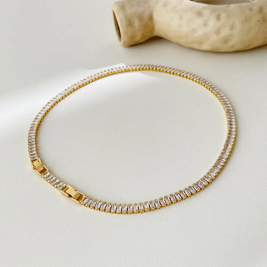 Square Sparkling Choker